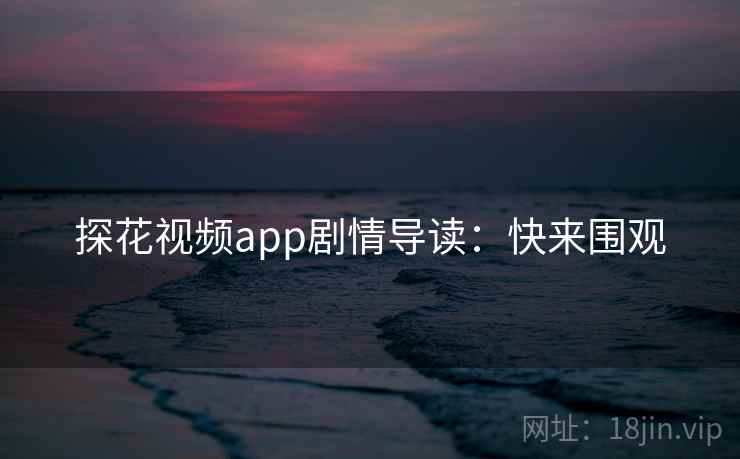 探花视频app剧情导读：快来围观