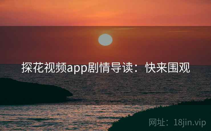 探花视频app剧情导读：快来围观