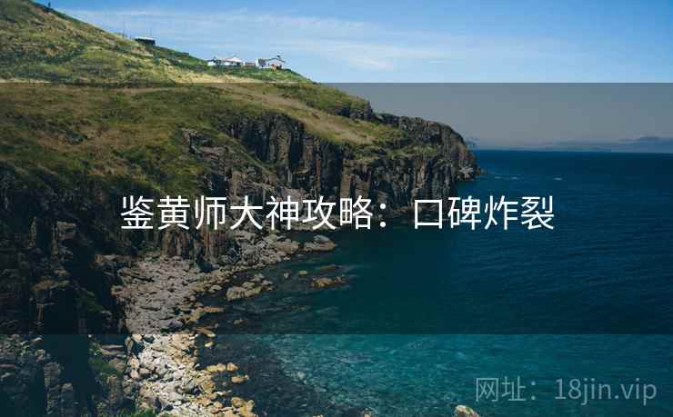 鉴黄师大神攻略：口碑炸裂