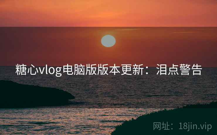 糖心vlog电脑版版本更新：泪点警告